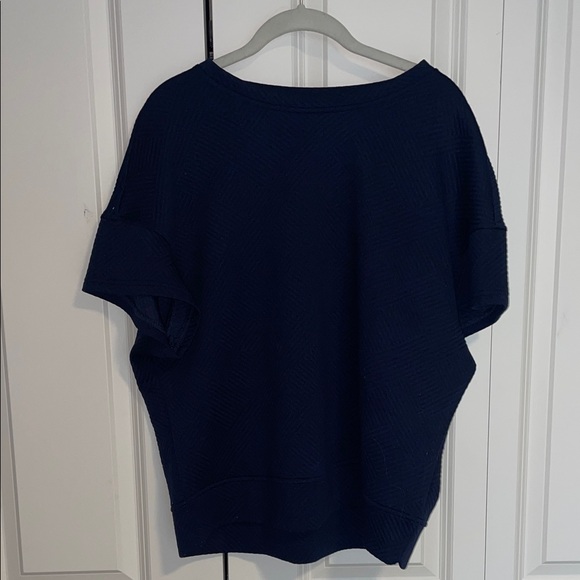 Textured Navy Sweatshirt & Joggers Set - Picture 2 of 9